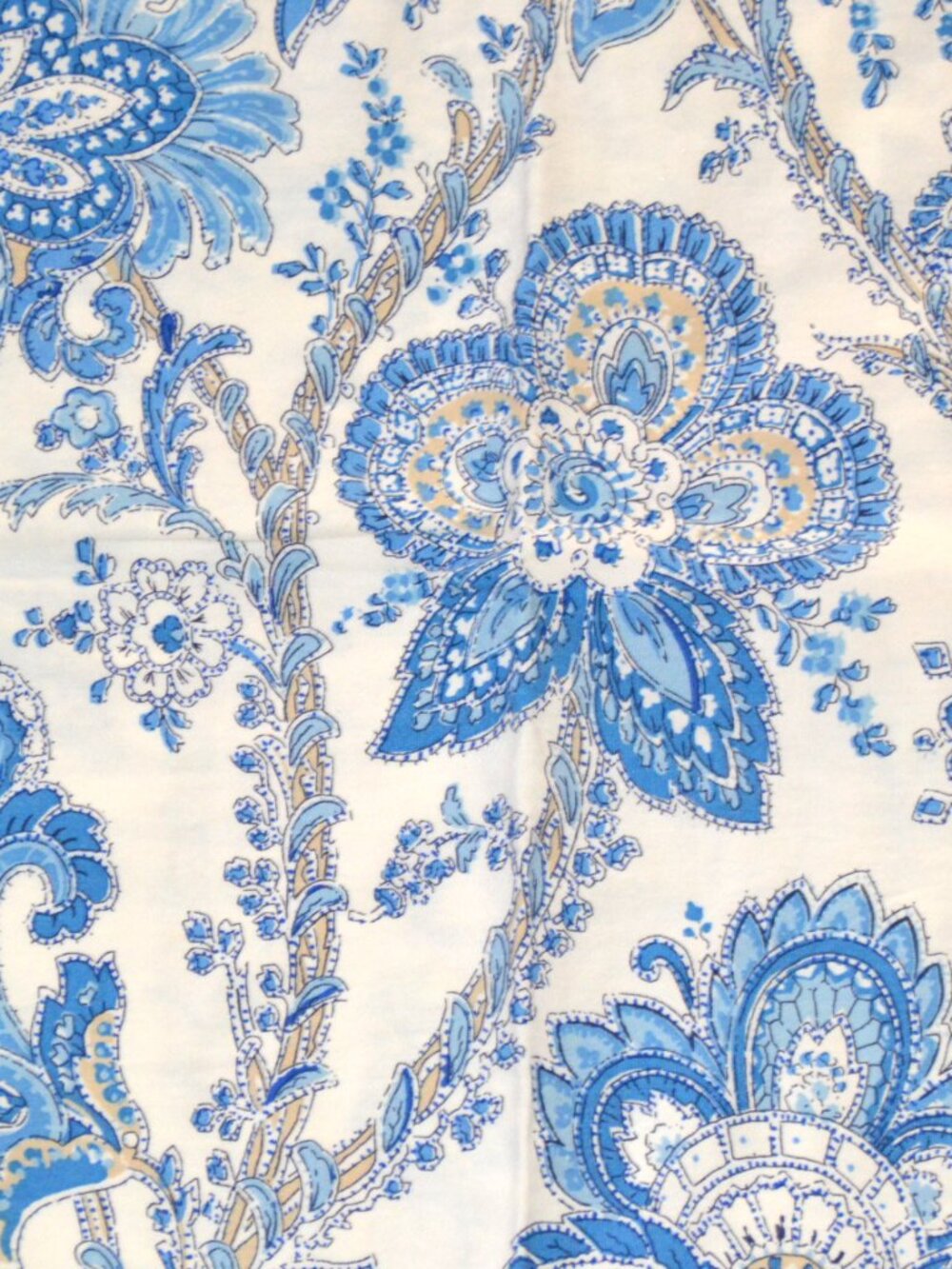 2 RALPH LAUREN Northcliffe Paisley Porcelain Blues Standard Pillow Shams Cotton